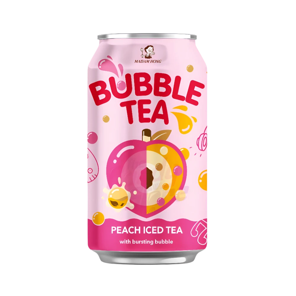 LADY BOBA Peach Bursting Bubble Iced Tea - 320ml
