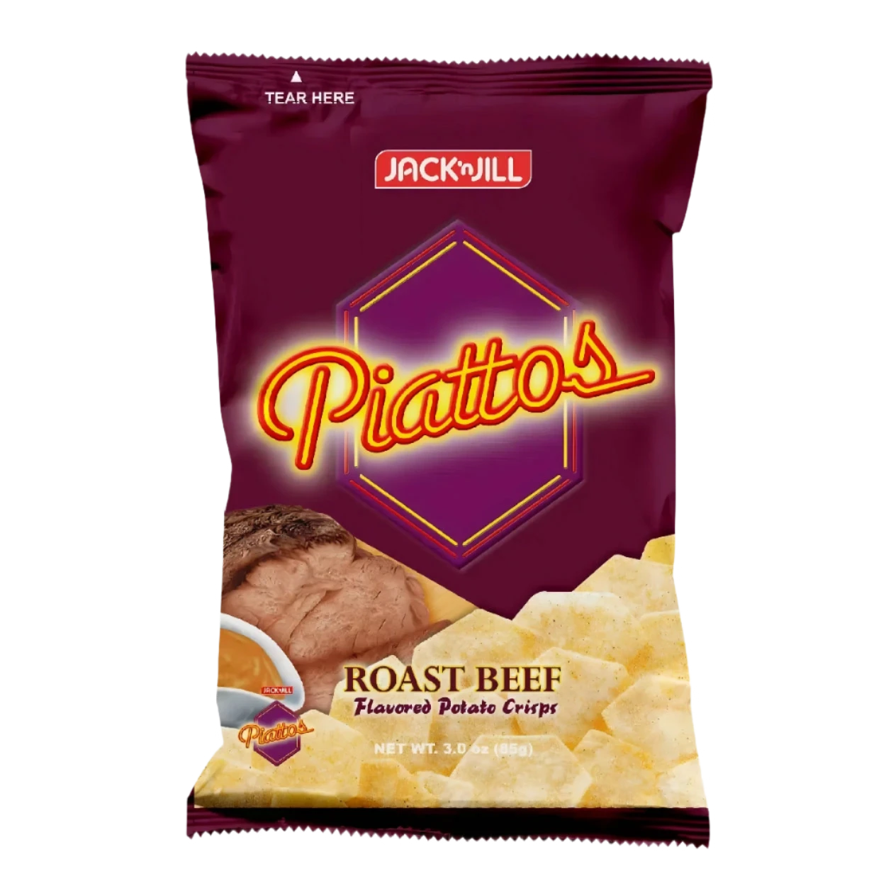 Piattos Pörkölt Marha Ízű Burgonyachips – 85 g