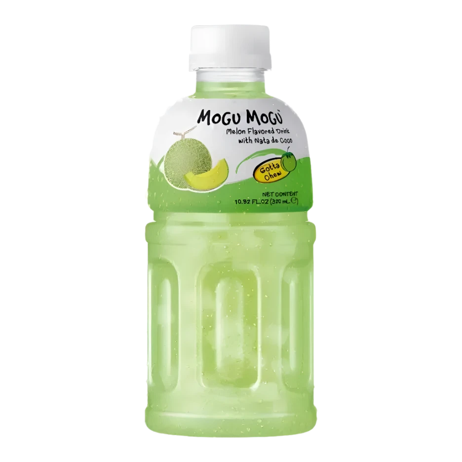 Mogu Mogu Melon Flavored Juice Drink with Coconut Pieces - 320ml